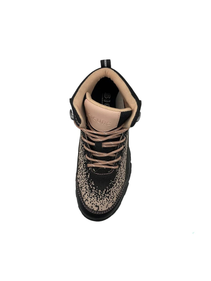 Bota De Seguridad Sicuro Negro Canela Forte SF78 Dama