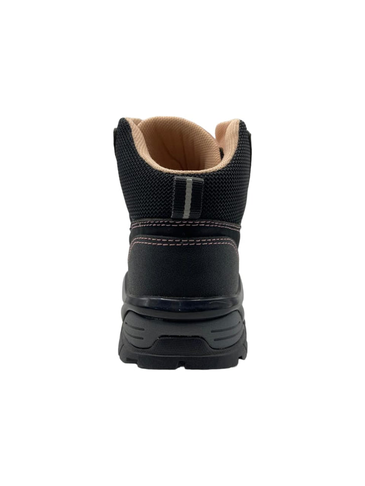 Bota De Seguridad Sicuro Negro Canela Forte SF78 Dama