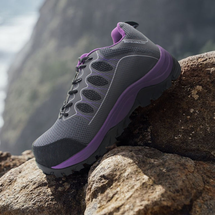 Tenis Sicuro Industrial SA703 Con Casquillo Para Dama Color Gris Morado