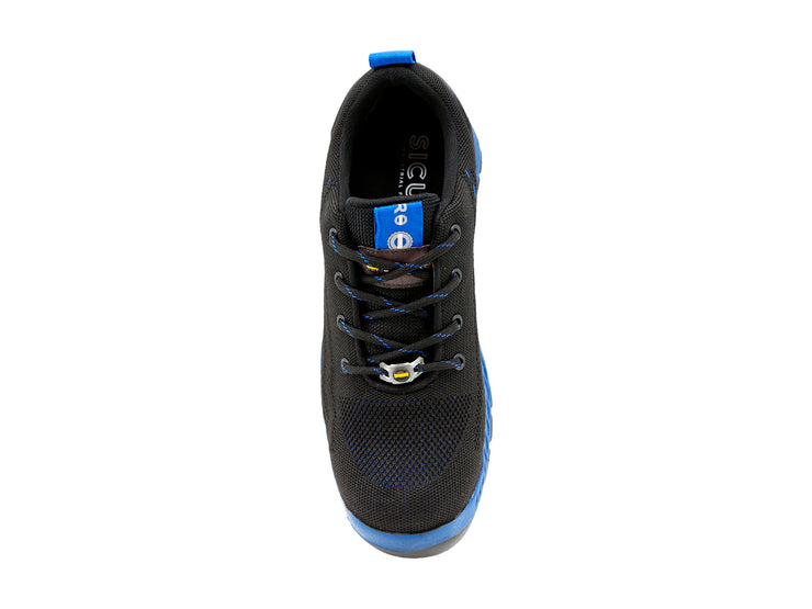 Tenis Sicuro Industrial Con Casquillo Color Negro Azul