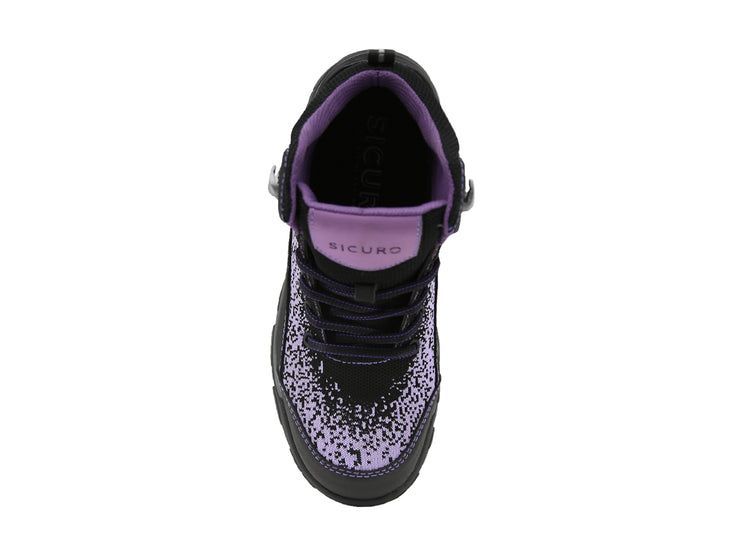 Bota De Seguridad Sicuro Forte SF78 Negro Lila Dama