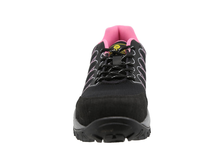 Tenis Sicuro Industrial Con Casquillo Para Dama SA703 Color Negro Rosa