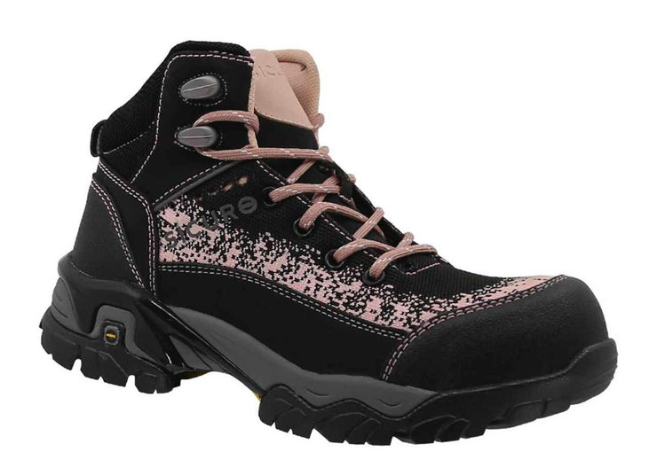 Bota De Seguridad Sicuro Negro Canela Forte SF78 Dama
