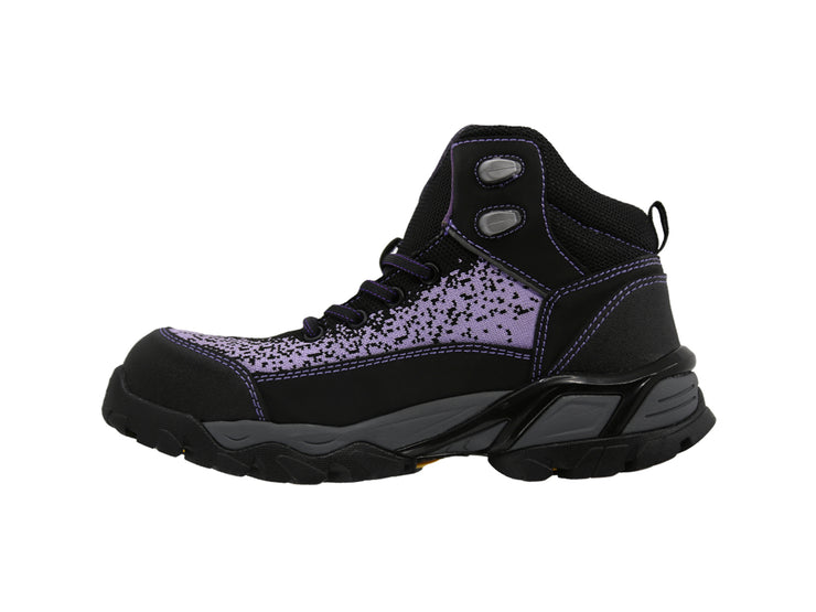 Bota De Seguridad Sicuro Forte SF78 Negro Lila Dama