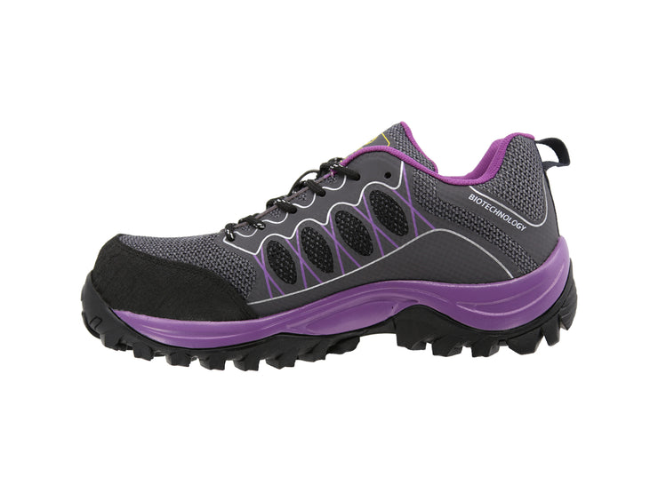 Tenis Sicuro Industrial SA703 Con Casquillo Para Dama Color Gris Morado