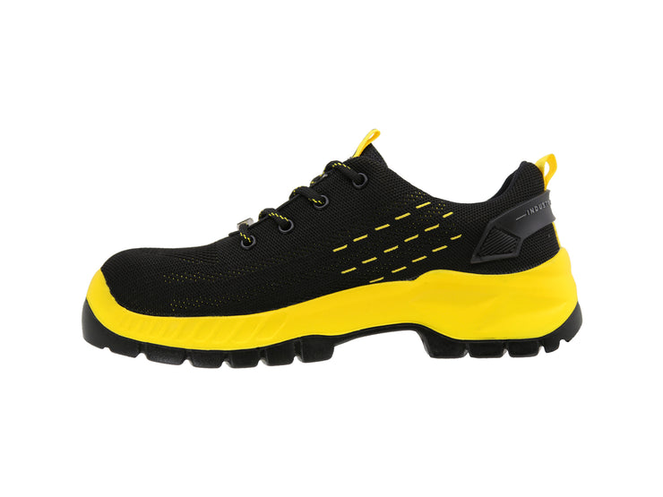 Tenis Sicuro Industrial Con Casquillo Color Negro Amarillo