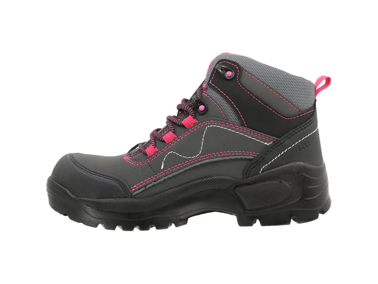 Bota Industrial Sicuro Dibase Gris Rosa Para Dama Si50
