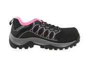 Tenis Sicuro Industrial Con Casquillo Para Dama SA703 Color Negro Rosa