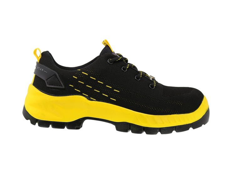 Tenis Sicuro Industrial Con Casquillo Color Negro Amarillo