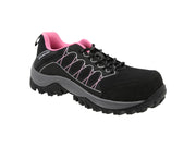 Tenis Sicuro Industrial Con Casquillo Para Dama SA703 Color Negro Rosa